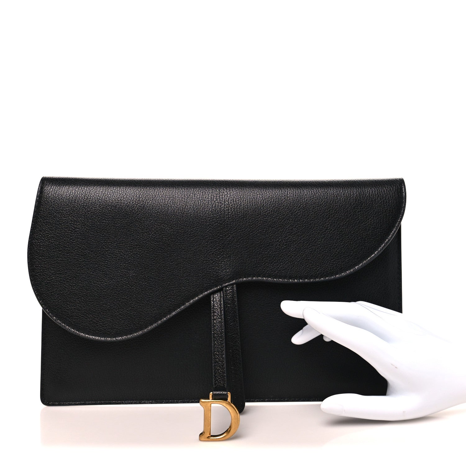 Goatskin Saddle Pouch Black