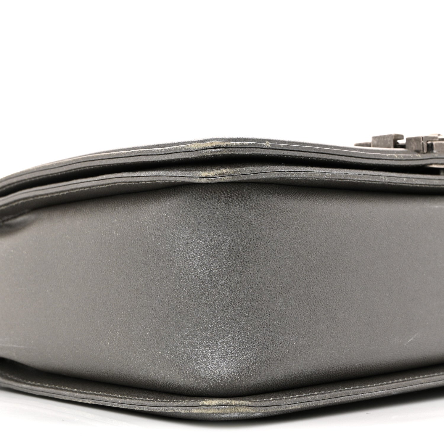 Metallic Lambskin Stingray Quilted Medium Boy Flap Silver