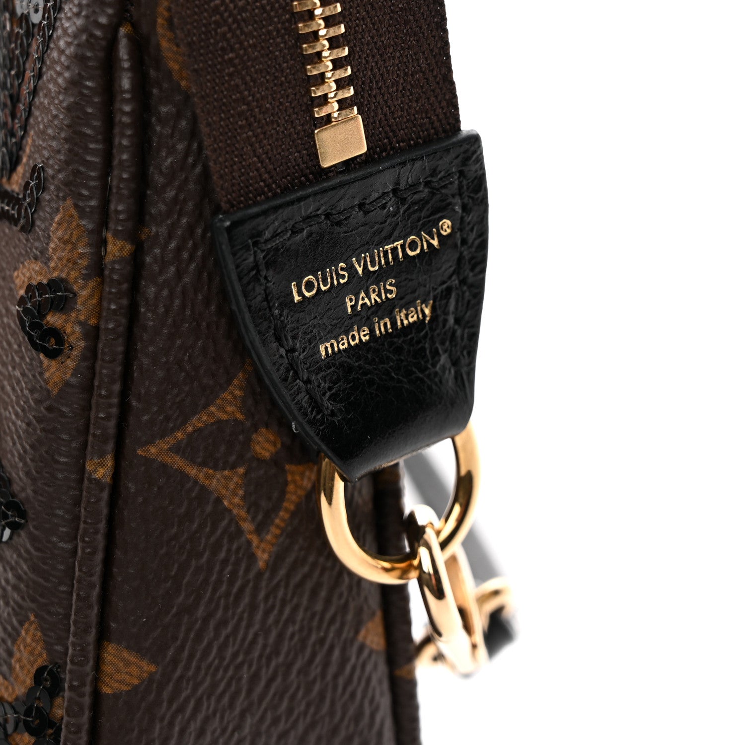 Monogram Sequins Pochette Accessories Black