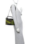 Raffia Calfskin Small Puzzle Bag Anise Olive