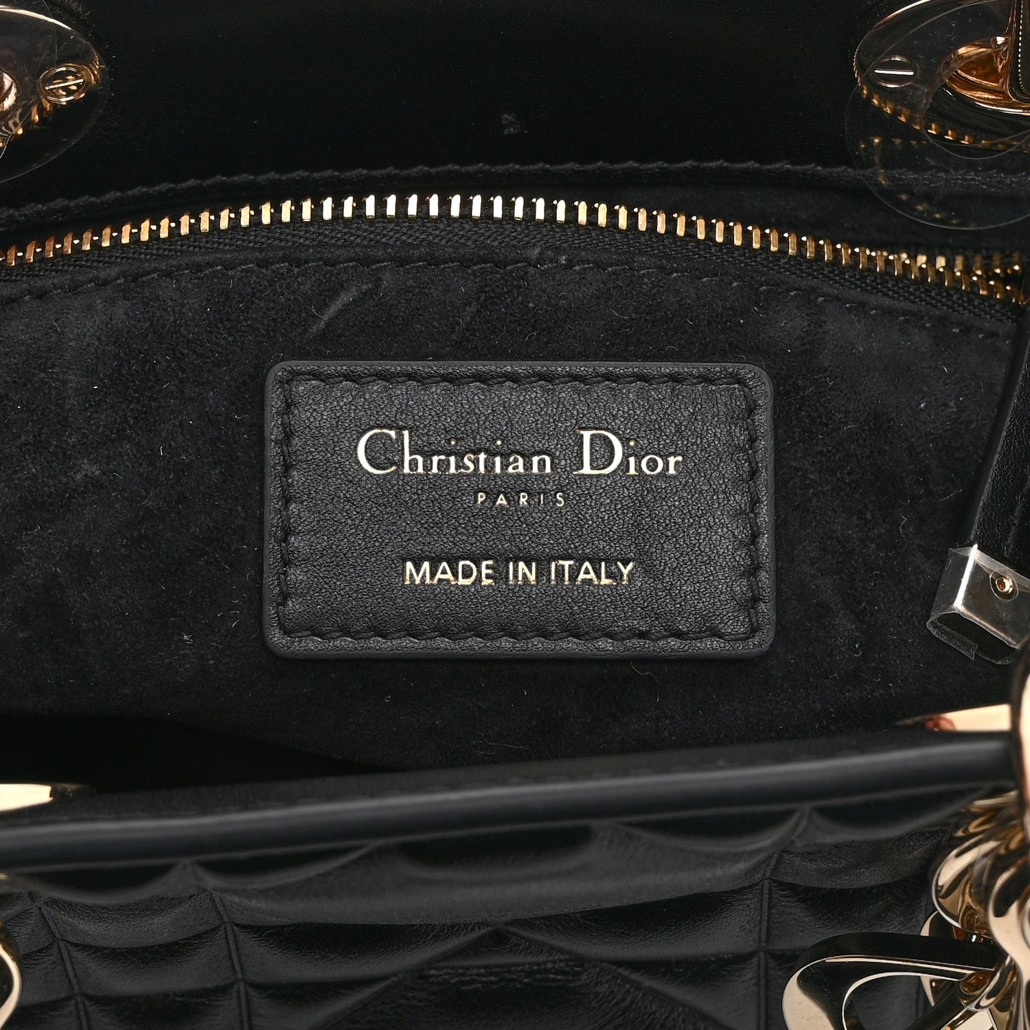 Calfskin Cannage Mini The Lady 95.22 Black