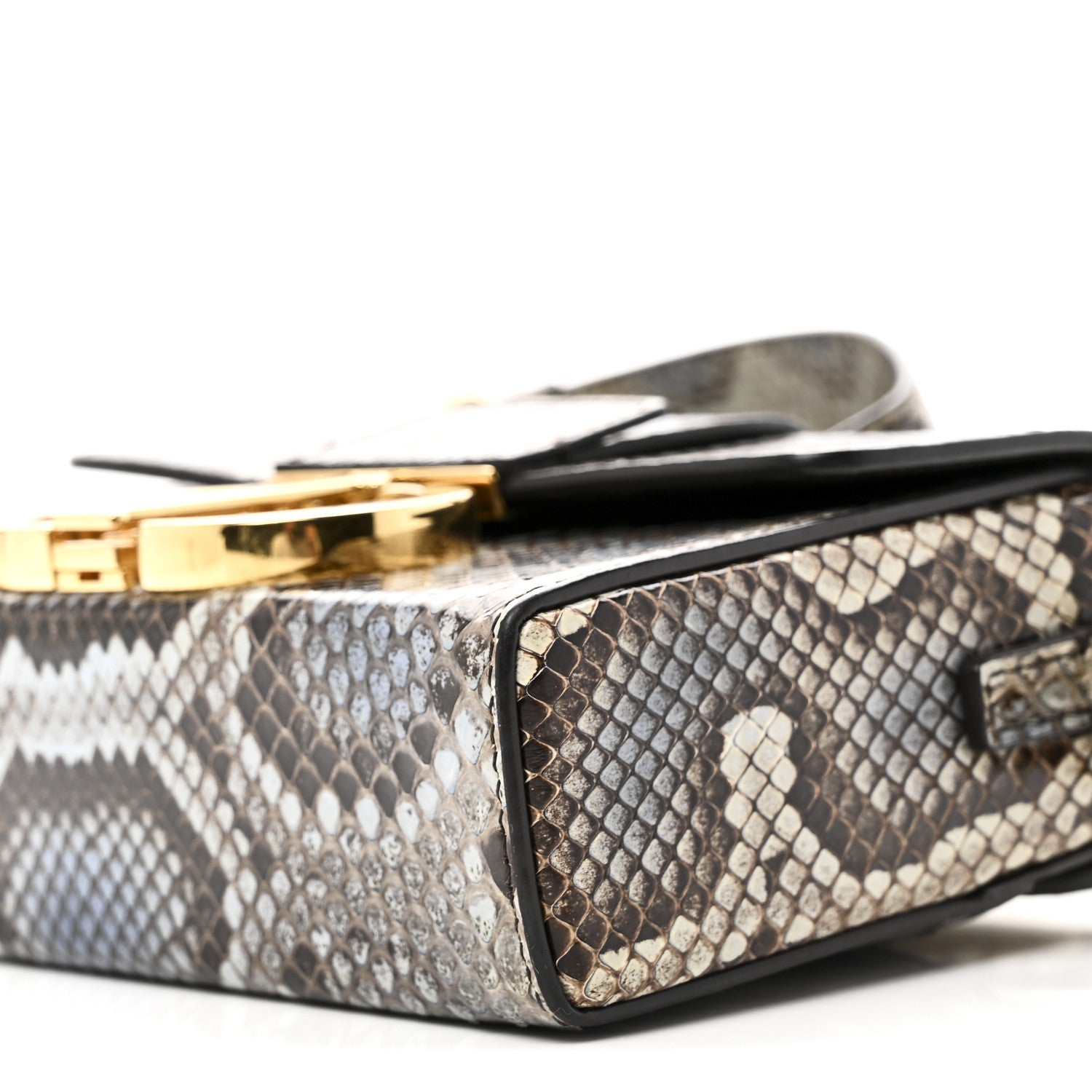 Snakeskin 30 Montaigne Box Bag Beige Multicolor
