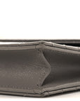Grain De Poudre Matelasse Chevron Monogram Envelope Chain Wallet Fog