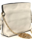 Calfskin Nano Flamenco Knot Clutch Soft White