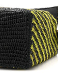 Raffia Calfskin Small Puzzle Bag Anise Olive