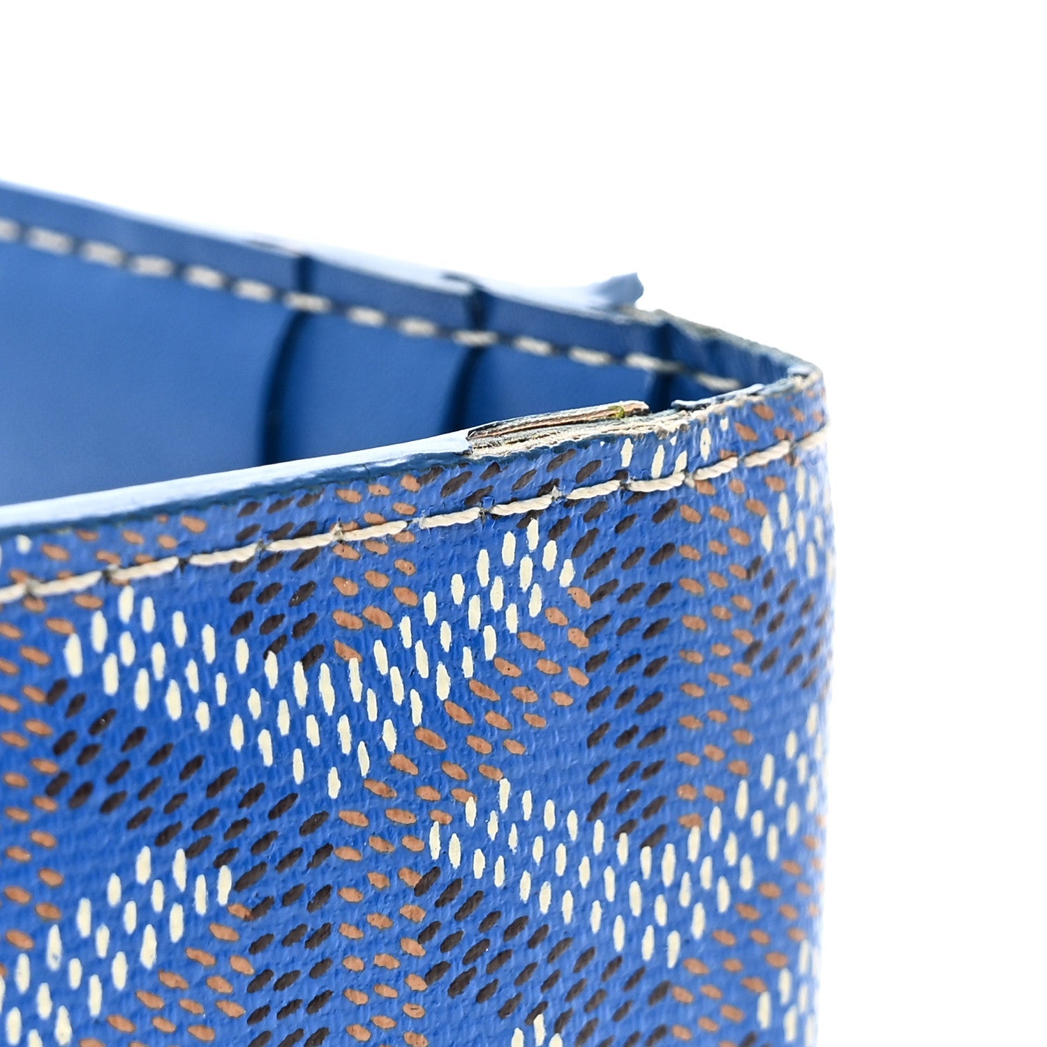 Goyardine Saint Marc Folding Card Case Sky Blue