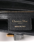 Grained Calfskin Saddle Bag Black