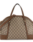 GG Supreme Monogram Medium Nice Top Handle Dome Bag Brown