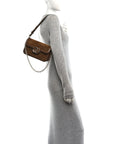 Suede MicroGCCIssima Go Small Shoulder Bag Brown