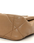 Lambskin Quilted Medium CHNL 19 Flap Dark Beige