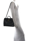 Nappa Intrecciato Medium Andiamo Shoulder Bag Black