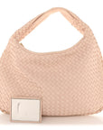 Nappa Intrecciato Medium Veneta Hobo Flamingo