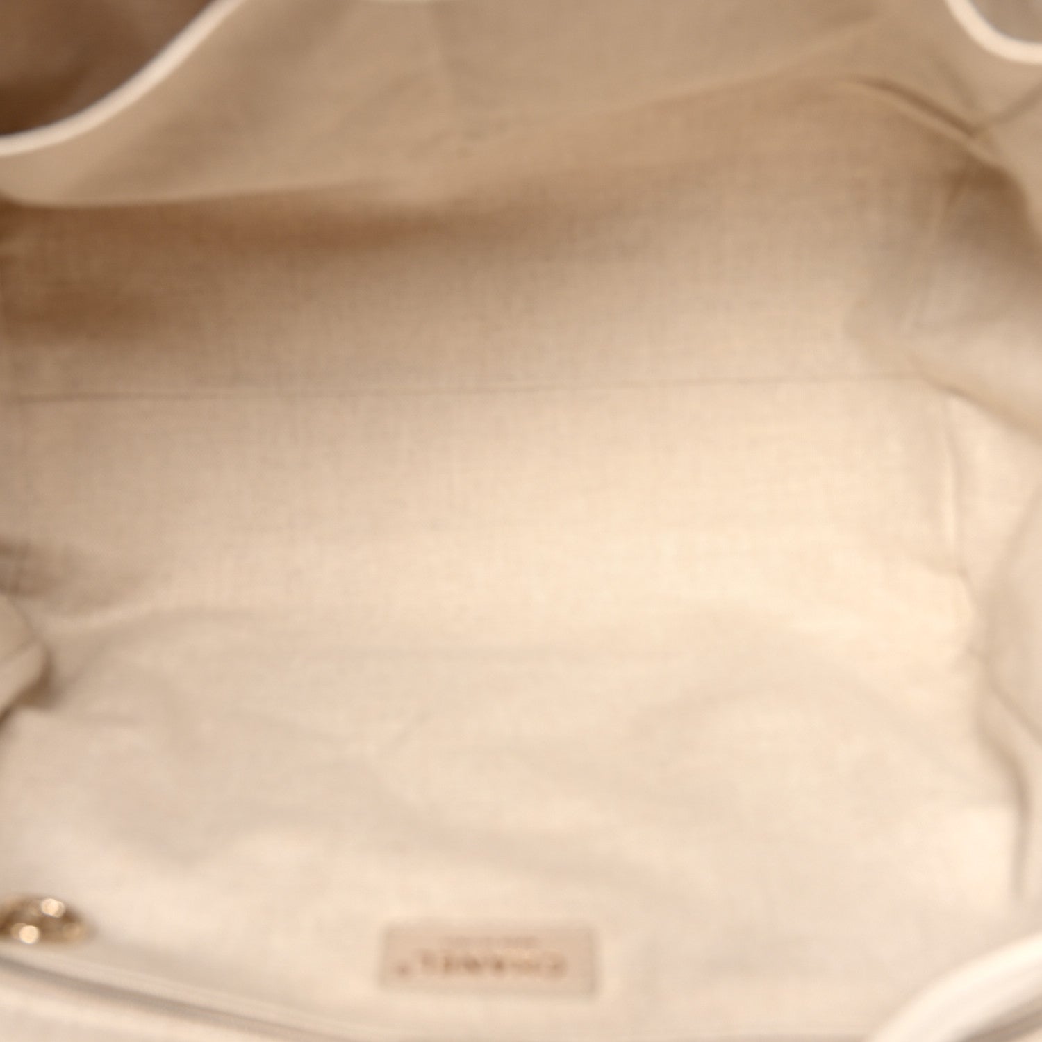 Mixed Fibers Calfskin Medium Deauville Tote Beige White