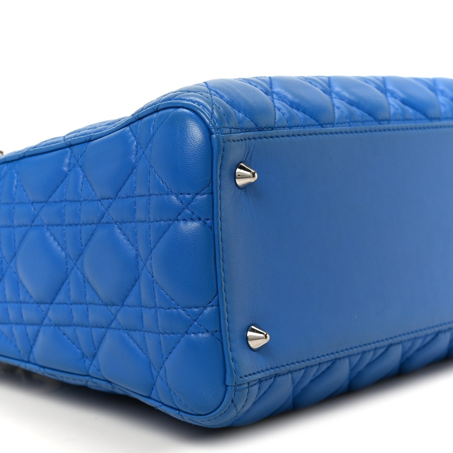 Lambskin Cannage Medium Lady D1OR Blue