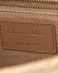 Raffia Calfskin 30 Montaigne Flap Bag Beige