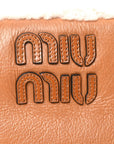 Shearling Calfskin Arcadie Top Handle Bag Cognac