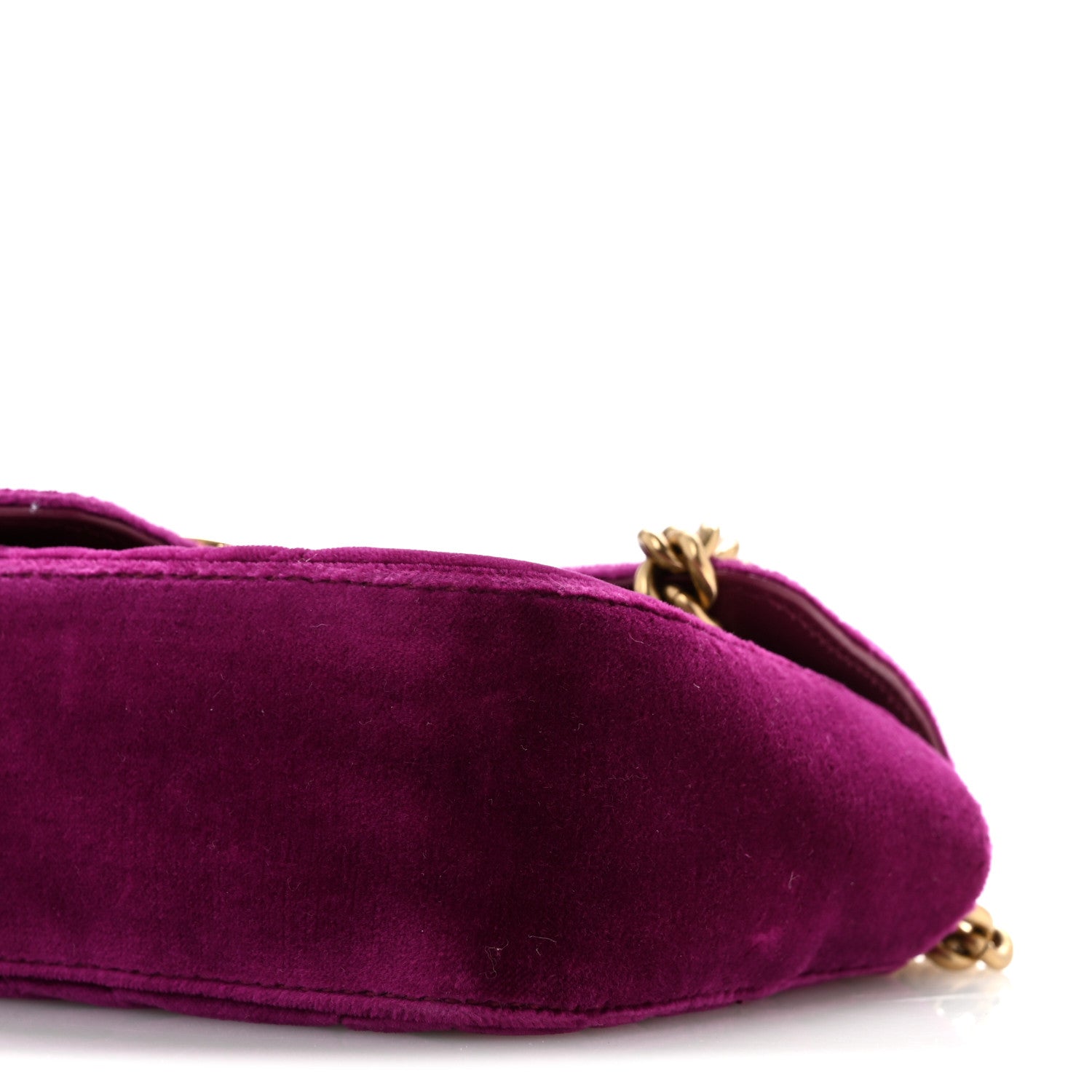 Velvet Matelasse Embroidered Mini GG Marmont Shoulder Bag Bordeaux
