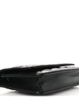 Lambskin Quilted Wallet On Chain WOC Black
