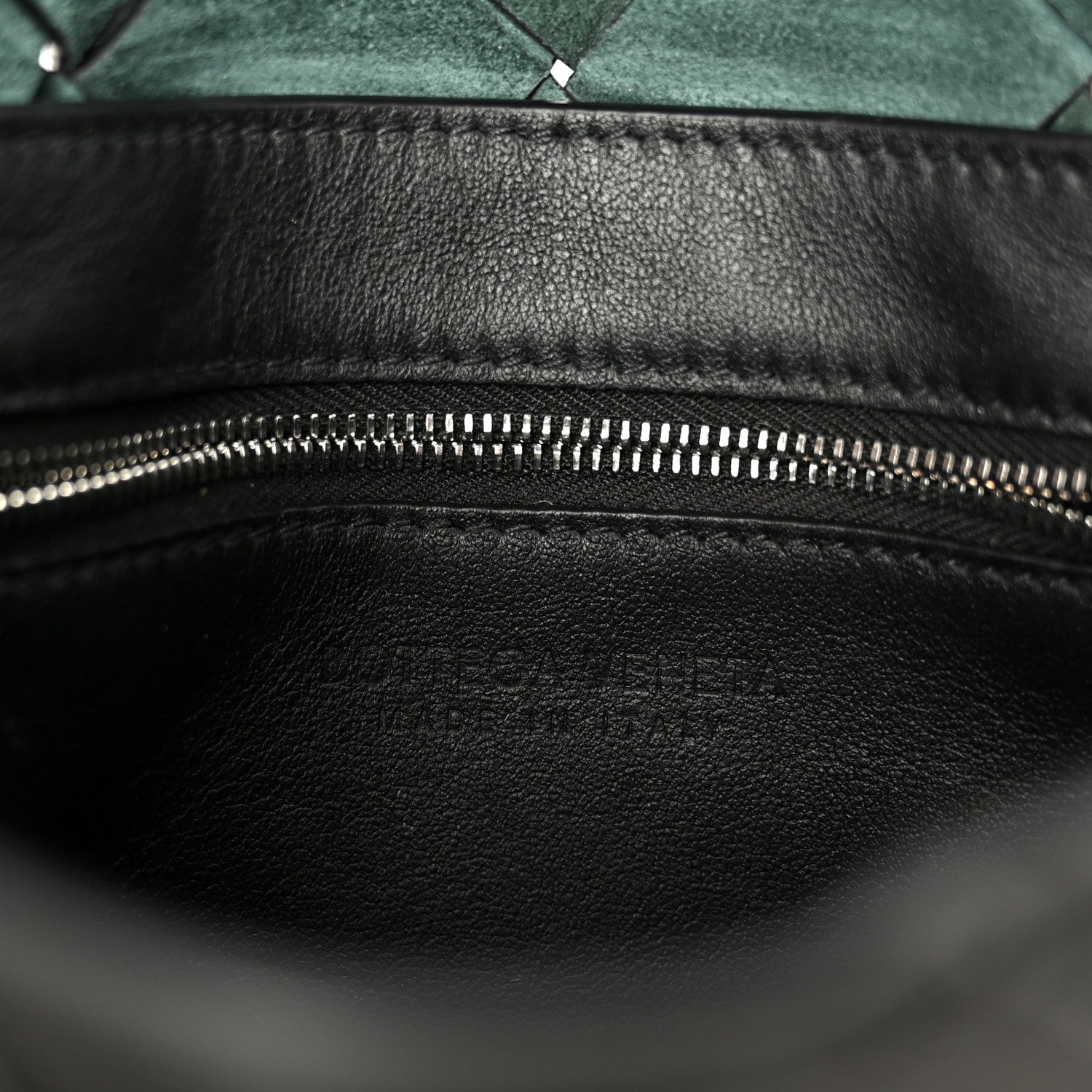 Grained Calfskin Intreccio Small Diago Crossbody Bag Black