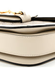 GG Supreme Monogram Horsebit 1955 Shoulder Bag Beige Mystic White