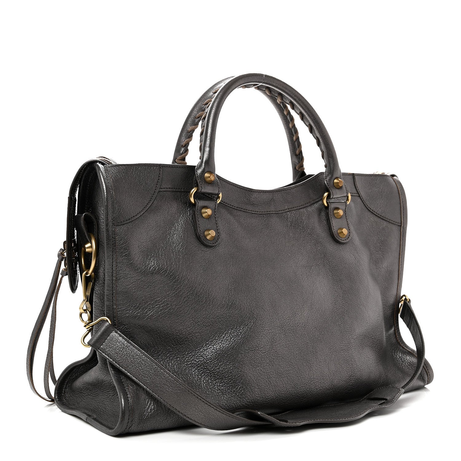 Pearlescent Goatskin Classic Gold Hardware City Bronze