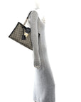 GG Supreme Monogram Medium Padlock Tote Black