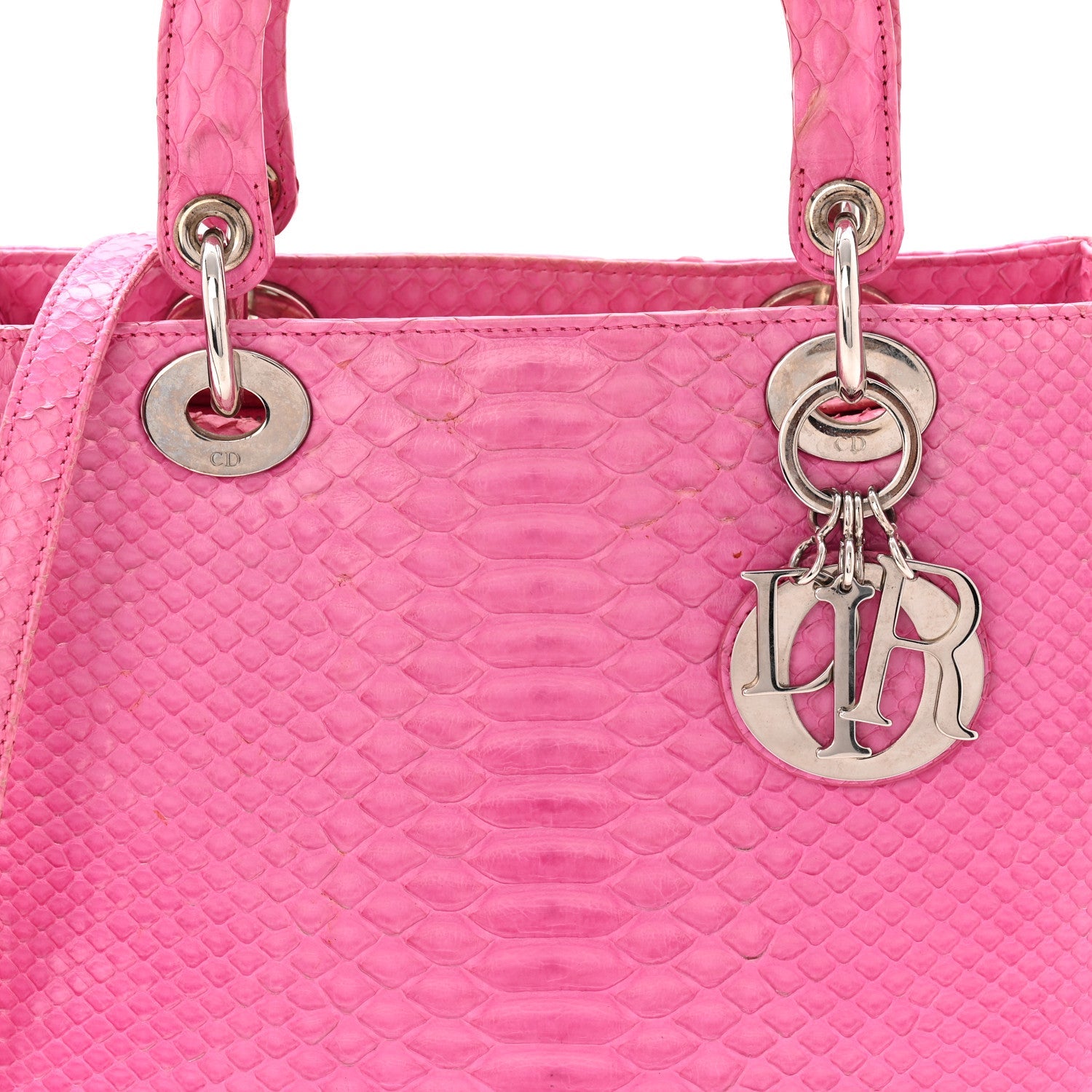 Snakeskin Medium Lady D1OR Pink