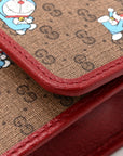 X DORAEMON Mini Vintage GG Supreme Monogram Mini Crossbody Bag Beige Cherry Red