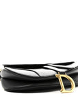 Grained Calfskin Saddle Bag Black