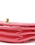 Lambskin Quilted Mini Trendy CC Wallet On Chain WOC Pink