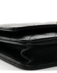 Caviar Quilted Crystal CC Wallet On Chain WOC Black