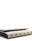 Dollar Calfskin GG Supreme Monogram Petite GG Marmont Wallet Chain Bag Black Beige Ebony