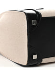 Textile Smooth Calfskin Micro Bi-Color Luggage Natural