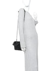 Ultra Matte Calfskin Cannage Mini Lady D1OR Black