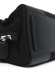 Nylon Saffiano Top Handle Bag Black