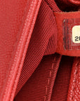 Caviar Quilted Small Boy Flap Red