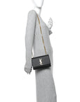 Grain De Poudre Small Classic Monogram Kate Satchel Black