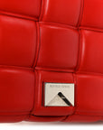 Lambskin Maxi Intreccio Padded Chain Cassette Crossbody Bag Nail Polish