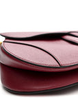 Grained Calfskin Saddle Bag Red