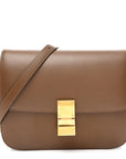 Box Calfskin Medium Classic Box Flap Bag Camel