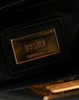 Shearling Nappa Macro FF 1974 Mini Peekaboo Iconic Satchel Tobacco Black