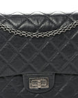 Aged Calfskin Quilted 2.55 Reissue 227 Flap Dark Grey