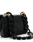 Caviar Quilted Funky Match Mini Flap Black