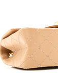 Aged Calfskin Quilted 2.55 Reissue Mini Flap Beige
