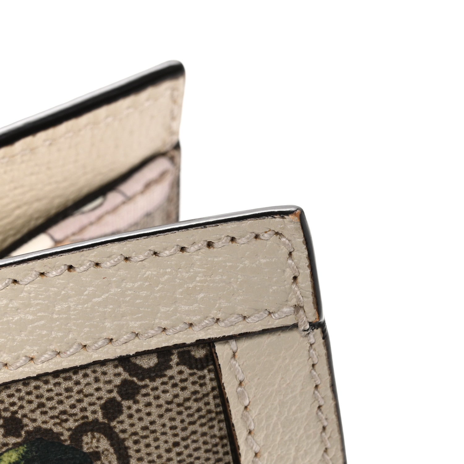 GG Supreme Monogram Flora Textured Calfskin Small Padlock Tote Beige Ebony Multicolor Mystic White