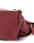 Chevre Silver Metallic Edge Hardware City Cassis