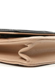 Caviar Quilted CC Filigree Wallet On Chain WOC Beige Black