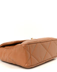 Lambskin Quilted Large CHNL 19 Flap Brown