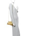 Metallic Bark Calfskin The Mini Pouch Gold