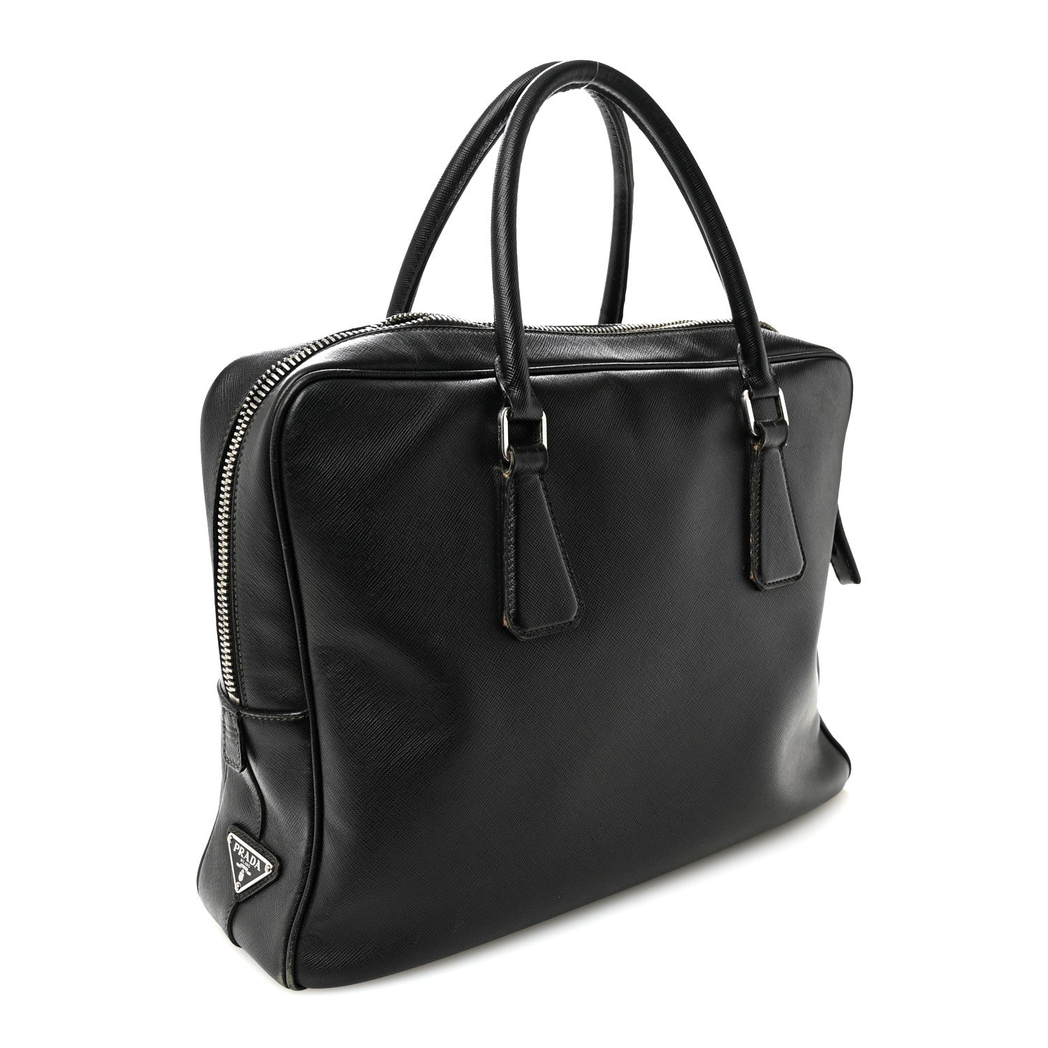Saffiano Travel Briefcase Black